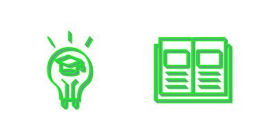 Light Bulb and Ebook Icon vector