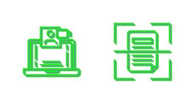 Video Call and Scan Icon vector
