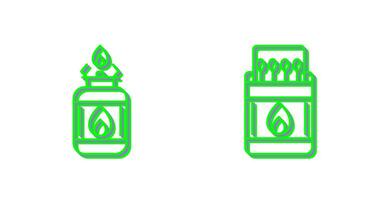 Camping Gas and Matches Icon vector