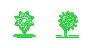 Daffodil and Daisy Icon vector