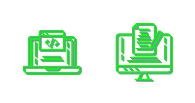 codificación y Nota icono vector