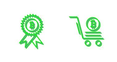 Reward and Pushcart Icon vector