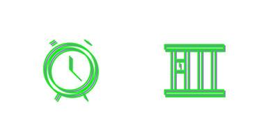 Alarm Clock and Jail Icon vector