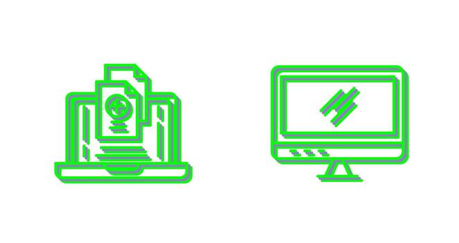 Screen and Add Icon vector