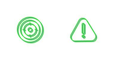 Target and Warning Icon vector