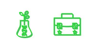 Biology and Briefcase Icon vector