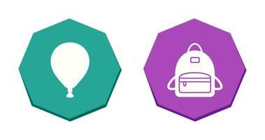 balloon and bag pack Icon vector