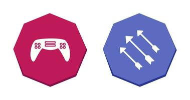 Gaming Console and Arrows Icon vector