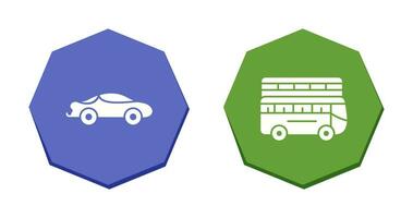 Sports Car and Double Icon vector