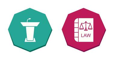 Podium and Law Icon vector