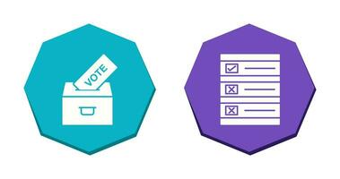 fundición votar y votación papel icono vector