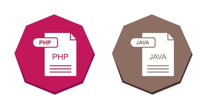 php y Java icono vector