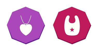 Locket and Bib Icon vector