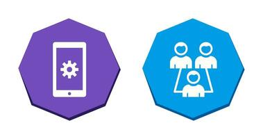Network Settings and Connected Users Icon vector