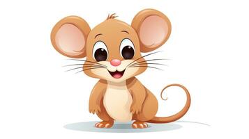 a cute little Spiny Mouse in vector style. Generative AI photo