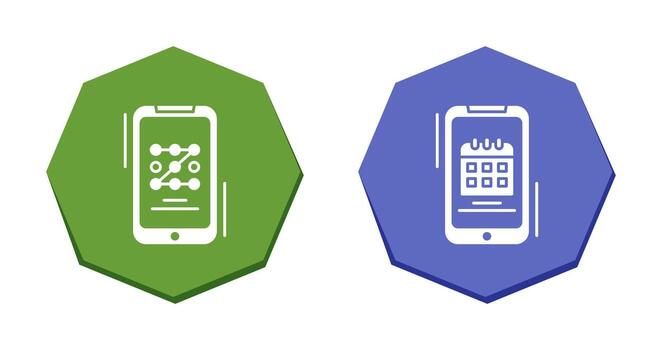 modelo código y calendario icono vector