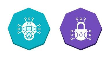 Global Malware and Cyber defence Icon vector