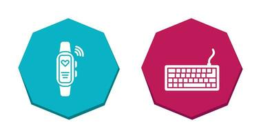 Smart Band and Keyboard Icon vector