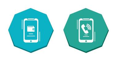 E wallet and Incoming Call Icon vector