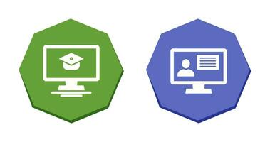 Online Course and distance Icon vector