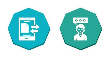 Data Transfer and Client Service Icon vector