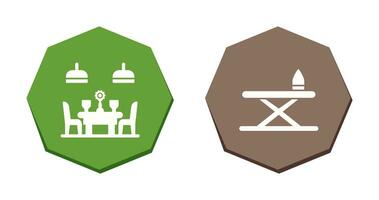 Iron Board and Table Icon vector