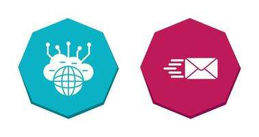 Computing Cloud and Mail Icon vector