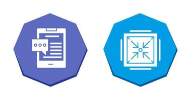 Chat and Minimize Icon vector