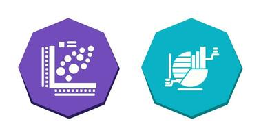 Plot and Pie Chart Icon vector