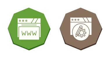 Setting and Web Browser Icon vector