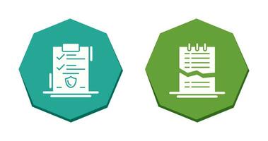 Approved and Corrupted List Icon vector