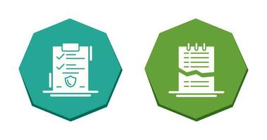 Approved and Corrupted List Icon vector