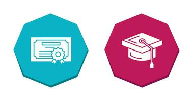 Diploma and Cap Icon vector