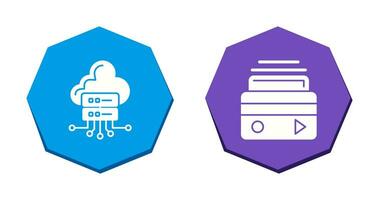 Server and Atm Card Icon vector