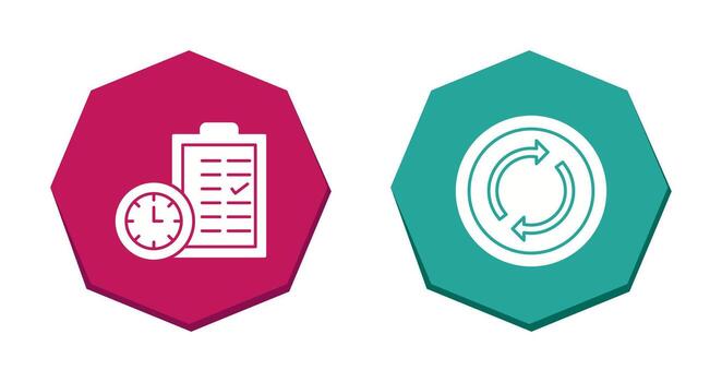 Time Planing and Loop Icon vector