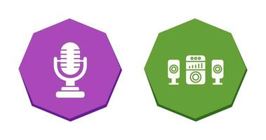 Microphone and Sound System Icon vector