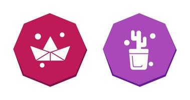 Origami and Cactus Icon vector