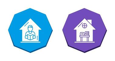 Home Learning and Home Work Place Icon vector