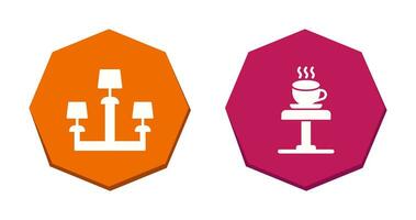 Lamp and Coffee Table Icon vector