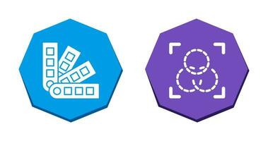 pantone and intersection Icon vector
