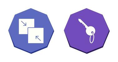 Combine and Key Icon vector