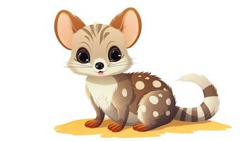 un linda pequeño quoll en vector estilo. generativo ai foto