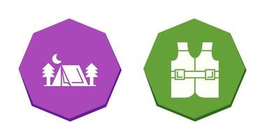 Tent and Life  Icon vector