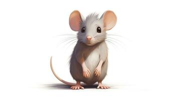 a cute little Rat in vector style. Generative AI photo
