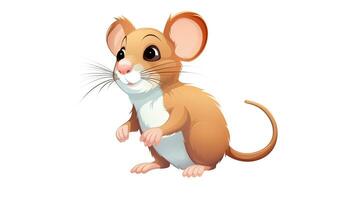 un linda pequeño rata en vector estilo. generativo ai foto