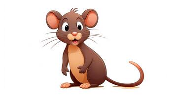 a cute little Rat in vector style. Generative AI photo