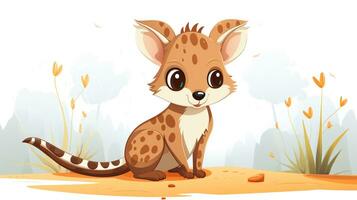 un linda pequeño quoll en vector estilo. generativo ai foto