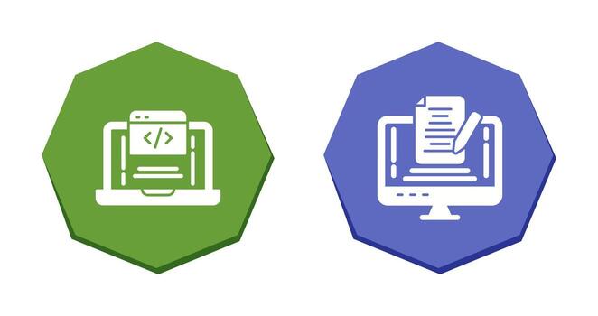 codificación y Nota icono vector