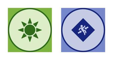 UV radiation and crush zone  Icon vector