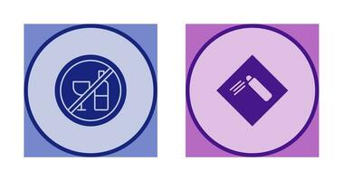 Pressurized cylinder And no drinking  Icon vector